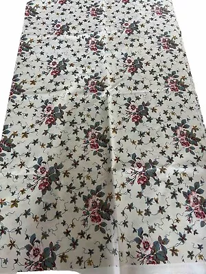 Laura Ashley Wild Roses Garden Vintage Fabric 3 Yards Chintz Cotton • $59.98