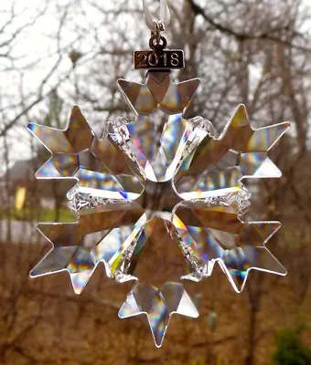 Authentic SWAROVSKI Crystal 2018 Annual Snowflake Christmas Ornament Austria NIB • $59.95