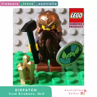 LEGO® Minifigure + Extras - Castle Fantasy Era Dwarf Cas355 7036 - *RARE* • $21