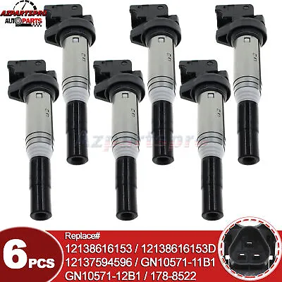 New! For BMW Delphi Set Of Six 6 Ignition Coils GN10571-11B1 12138616153 • $85.90