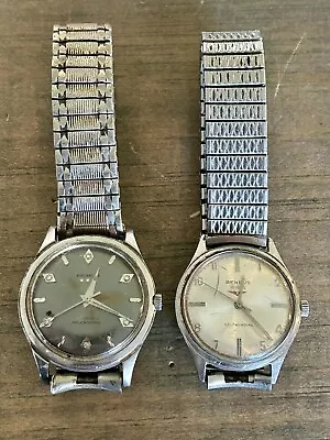 2 Vintage Benrus Watches Models 7001 W/Diamond Dial & Model7021 Non Running • $6.50