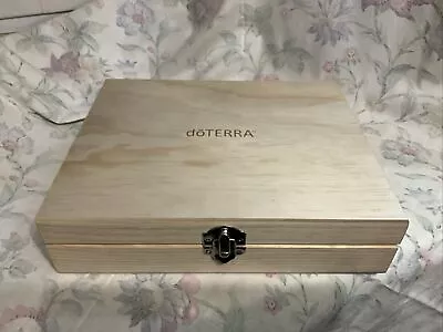 DoTERRA LARGE WOODEN ESSENTIAL OIL STORAGE BOX ~ HOLDS 74 OILS • $35