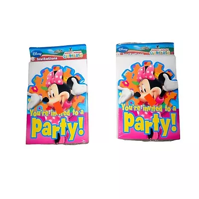 NIP Hallmark Disney Mickey Mouse Clubhouse Birthday Party Invitations Minnie • $19.99