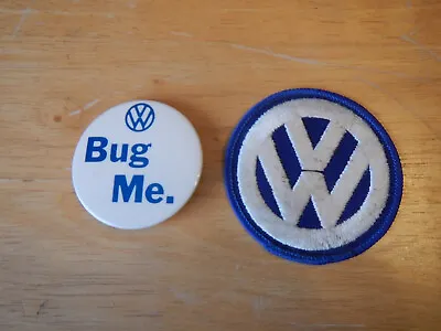 Two Vintage VW Volkswagen Items Patch And Pinback Button • $21