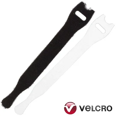 VELCRO HOOK & LOOP CABLE TIES Reusable One Wrap Strap Gripping Mounting Fastener • £4.59