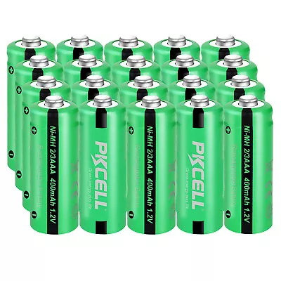 2/3AAA 1.2v 400mAh Rechargeable Battery Ni-MH Button Top For Solar Lights 20pcs • $15.99