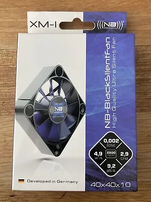 2x Noiseblocker Xm-1 40mm Black Silent Case Fan • £38.99