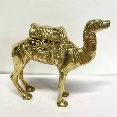 Solid Brass Saddled Camel  Figurine Statue • $15.95