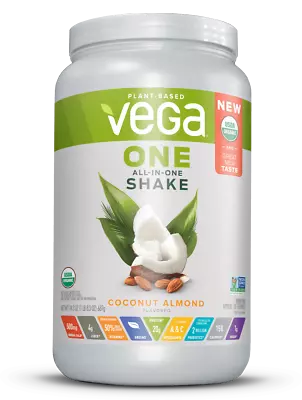 Vega One Organic All In One Shake Coconut Almond 24.3 Oz 18 Servings Healthy • $75.18