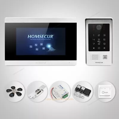 HOMSECUR 7  Wired Video Door Entry Phone Call System With Touch Screen Monitor • $291.14