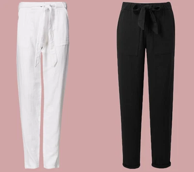 £7.63 • Buy Ex M*S Cotton Trouser Cotton Straight Leg Trousers 4 Colours (W9.38)