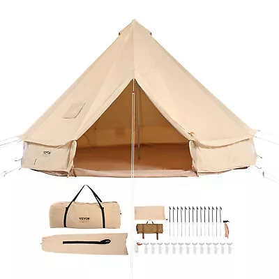 VEVOR Canvas Bell Tent 6m/19.68ft 4-Season Camping Yurt Tent With Stove Jack • $749.99