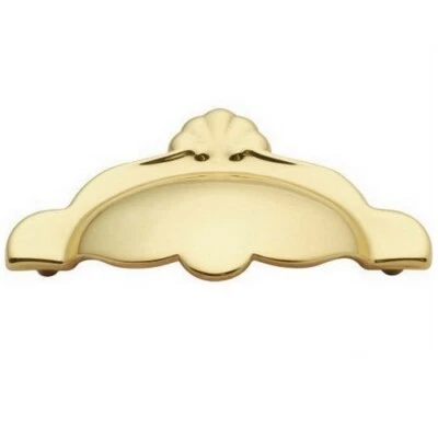 $9.49 • Buy Polished Brass Hickory A13 Sechel SOLID BRASS Cabinet Drawer Cup Pull 3  CC