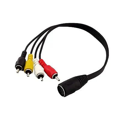 Audio Cable 5Pin MIDI DIN Female Jack Adapter To 4 RCA Phono Male Connector 1ft • $6.49