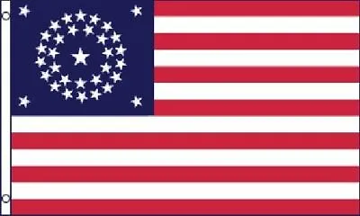 34 Star Round US Civil War Flag 3x5 Ft United States USA American Union Army  • $8.88