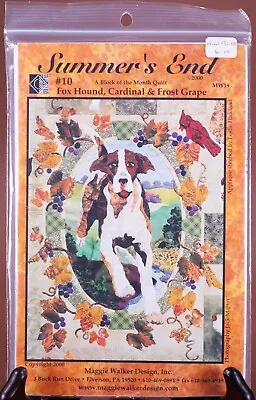 Summer's End Fox Hound Cardinal & Frost Grapes Maggie Walker Quilt Pattern #10 • $13.50