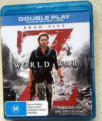 World War Z | Blu-ray + DVD (Blu-ray 2013) Brad Pitt • $9