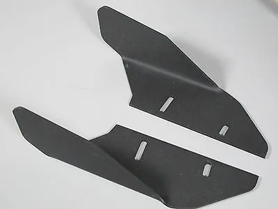 Pair Aluminum Black Universal Front Lower Bumper Splitter Canard Valence Spoiler • $61