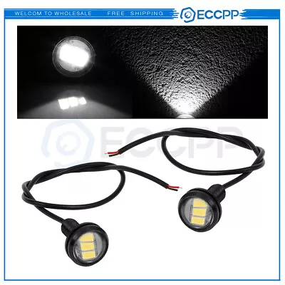 2X 6000K 18mm White Eagle Eye Grille Mount Offroad Lamp Tail Led Brake Light • $7.99