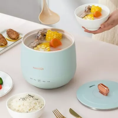$39.62 • Buy Electric Mini Rice Cooker 1.8L Portable Steamer Soup Cooking Stew Pot 1-3 Person