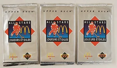 1992-93 Upper Deck McDonald's Hockey 3(Three) Pack Lot Sealed Unopened  • $12.58