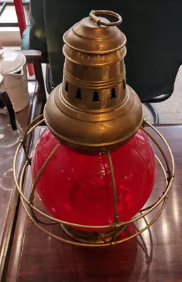 Perkins Marine Lantern Red 8 Globe Antique Lantern • $499.99