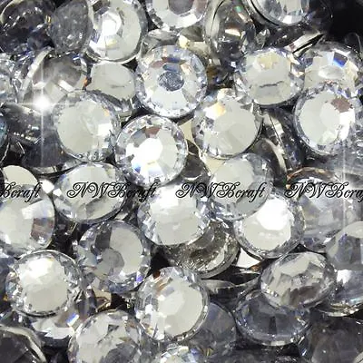 Crystal Clear 1000pcs Resin Rhinestones Beads Flat Back Nail Art Craft Gems • £1.69