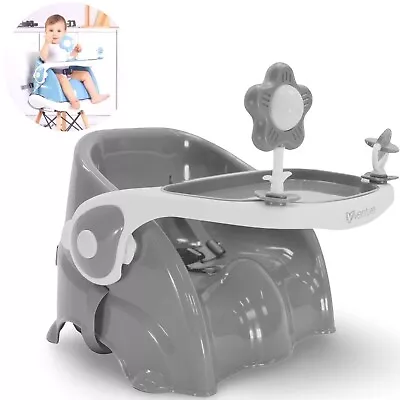 Travel Feeding Booster Seat Toddler Highchair Portable Travel High Chair Grey • £29.99