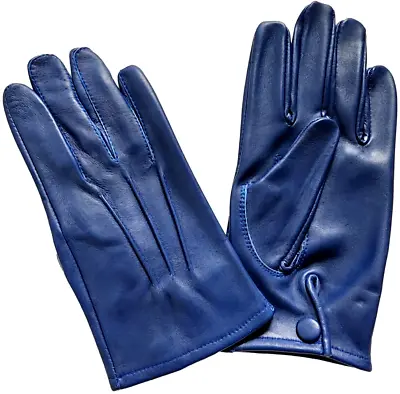 Men's Driving Cycling Dress Genuine Lambskin Unlined Leather Gloves • $23.99