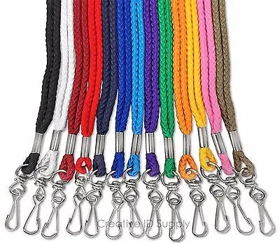 LANYARD - 5 Pieces ROPE ROUND ID NECK LANYARD WITH SWIVEL J HOOK • $7.95