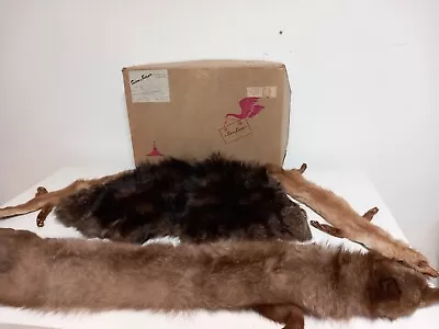 £75 • Buy Vintage Real Fur. Fox Collar / Stole / Scarf, Weasle Collar, Real Fur Cape. 