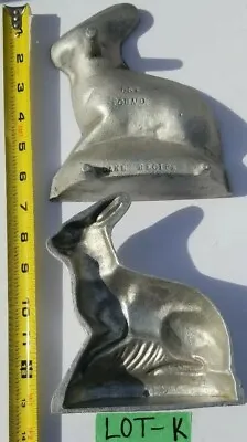 Rabbit Pound Cake Pan Mold Easter Bunny Heavy Cast Aluminum Vintage Metal  ⬇️ K • $65