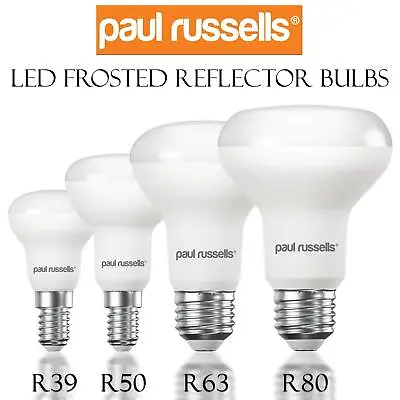 LED R39 R50 R63 R80 Reflector Bulbs Spotlights Warm Cool White Day Light E27 E14 • £42.99