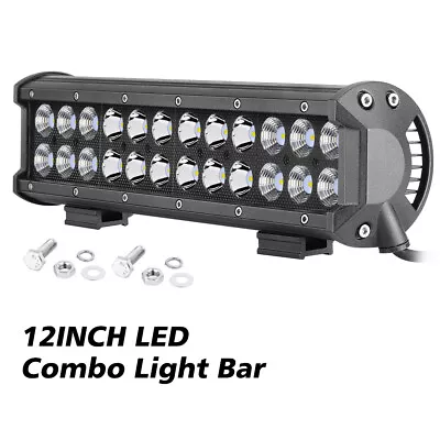 12 Inch LED Light Bar Dual Row Spot Flood Combo Driving FOG Lamp Offroad 4WD ATV • $38.99