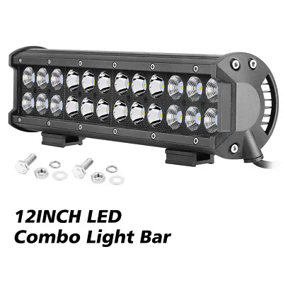 For Ford Ranger Front Bumper 12  Led Light Bar Dual Row Flood Spot Driving Fog • $38.99