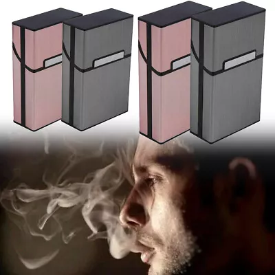 £3.49 • Buy Men Women Cigarette Case Aluminum Tobacco Holder Storage Container Pocket Box
