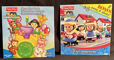 Fisher Price Little People 2 DVD Lot 3 Fun Adventures Song And Story & Vol. 3 • $12.25