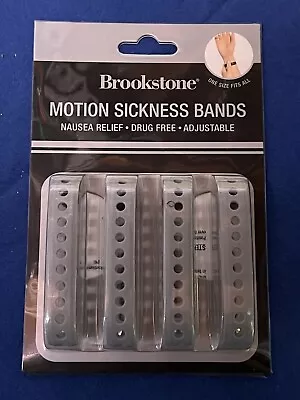 Brookstone Motion Sea Sickness Bands Anti Nausea Relief Drug Free 4 Pack Grey • $8.95