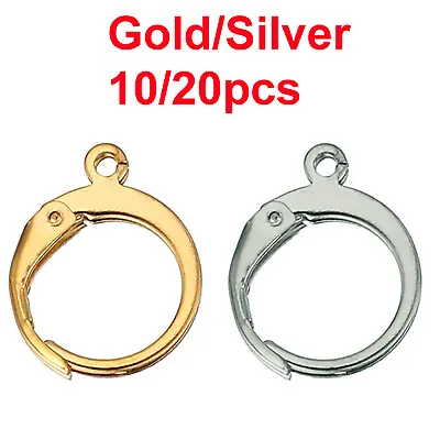 Earrings Silver Gold Hypoallergenic Round Lever Back Leverback Ear Hooks Finding • $4.99