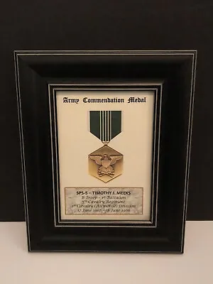 ARMY COMMENDATION MEDAL ~ 5x7 Medal Print With Rank Name Unit Etc. • $7.95