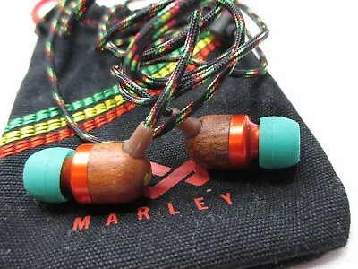 Marley Jammin  Collection - Jammin In-Ear Headphones With Sapele Wood Rare • $25