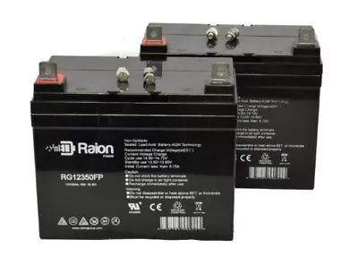 Raion 12V 35Ah Merits Travel-Ease P107 Battery 2PK • $147.95