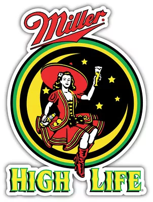 Miller High Life Logo Sticker Car Bumper Decal - 3'' 5'' Or 6'' • $3.50