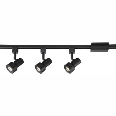 £100.01 • Buy EnviroLite Track Lighting Kit W/ 3-Small Step Cylinder LED Track 3.5' Black