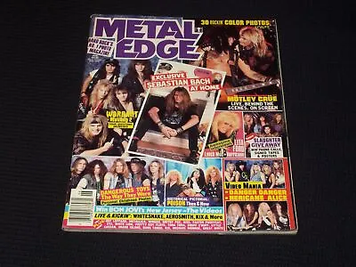 1990 June Metal Edge Magazine - Sebastian Bach Front Cover - E 7630 • $30