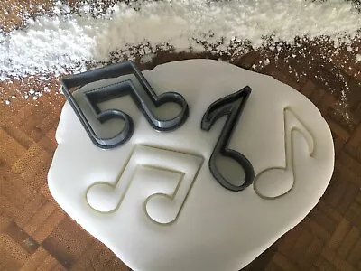 Music Quaver Note Fondant / Icing Cutter - Set Of 2 • £4.99