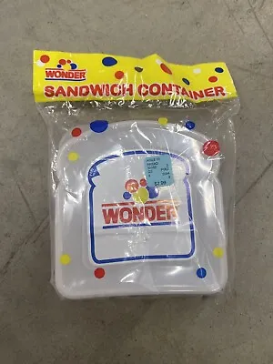 Wonder Bread Sandwich Packer School Lunch Box Plastic Container Seal NEW • $10