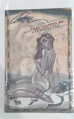 Time Exposure Sketchbook By J. Scott Campbell SIGNED NN VF UNREAD AGED 2005 • $89.99