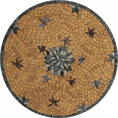 Mosaic Marble Floral Patterns Insert Art Medallion Home Pool Design Floor • $155