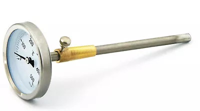 £18.49 • Buy Dial Thermometer For Pizza Oven Wood Burning Baking BBQ Grill 0-500°C S-steel 30